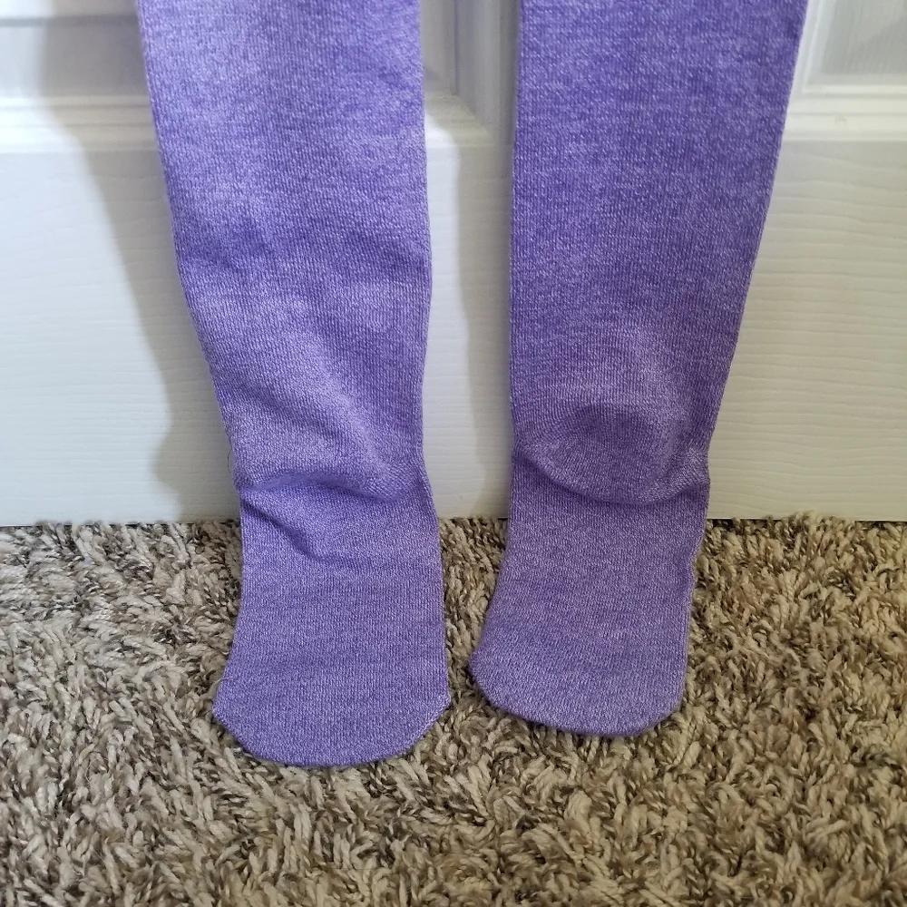 Target Girl's Tights 7-10 Purple Pink Bunny Glasses New Cute Scene Stretch
